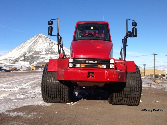 A Kress vehicle.  The National Science Foundation uses these to transport people and cargo from arriving flights on the Sea Ice Runway.